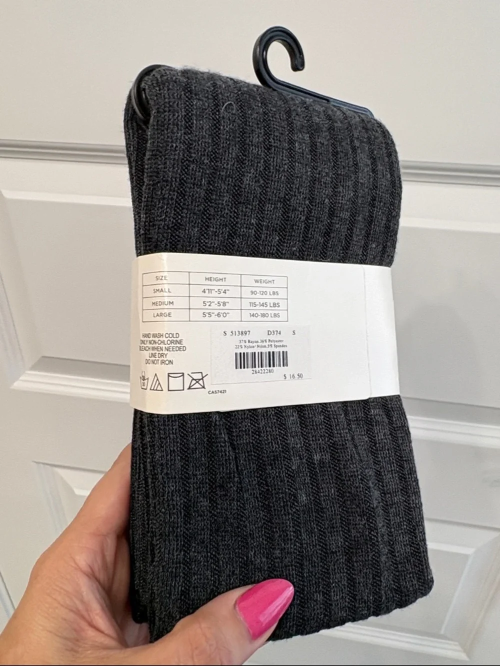 LOFT ribbed sweater tights dark heather charcoal gray
